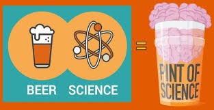 Pint of Science (foto https://uofgpgrblog.com/pgrblog/beer-and-science-the-pint-of-science-festival)