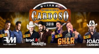 Confira os shows da 46ª Festa de Peão de Cardoso
