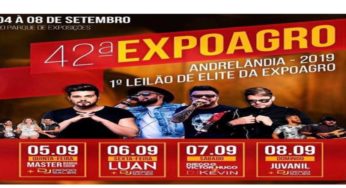 Confira os shows da Expoagro 2019 de Andrelândia