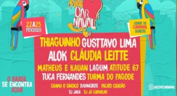 Shows que acontecerão no We Love Carnaval 2020