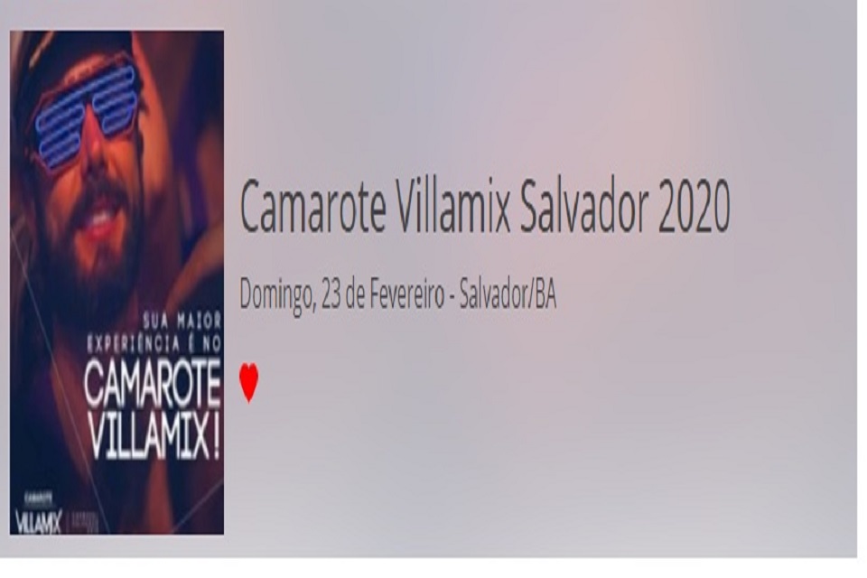 Camarote Villamix Salvador 2020