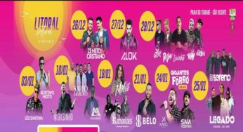 Atrações do Litoral Festival 2020 realizado em São Vicente