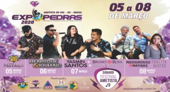 Shows da Expopedras 2020, em Ametista do Sul
