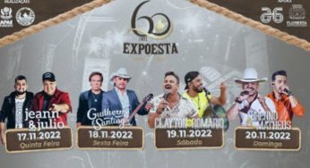 Atrações da Expoesta 2022, que terá início em 17 de novembro