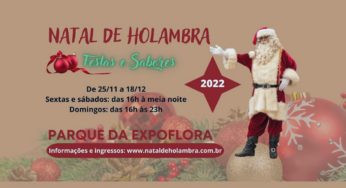 Começará amanhã o Natal do Holambra 2022
