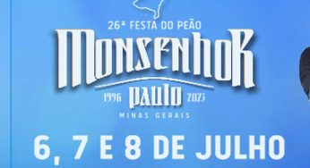 Confira os shows da Festa do Peão de Monsenhor Paulo 2023