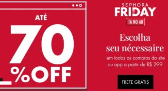 Promoção Sephora Friday: Confira descontos imperdíveis em variados produtos