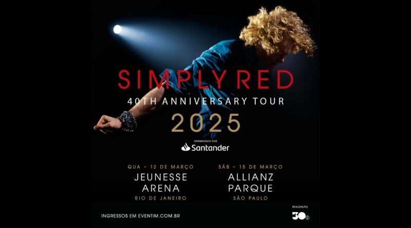 Simply Red Brasil 2025: veja como adquirir o ingresso (imagem: Divulgação)