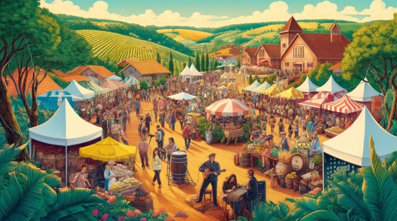 Festival do Vinho e do Queijo (imagem gerada por IA)