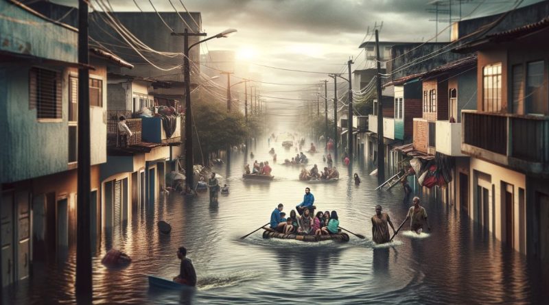Enchente Rio Grande do Sul (imagem gerada por IA)