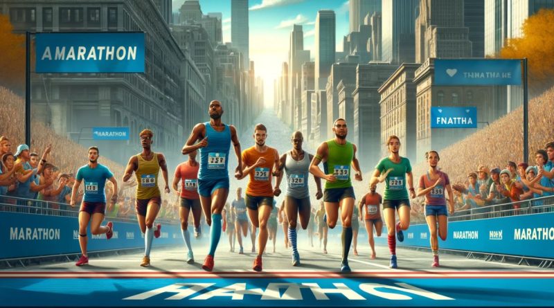 Maratona (imagem gerada por IA)