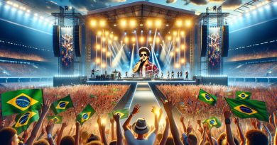Show Bruno Mars (imagem gerada por IA)