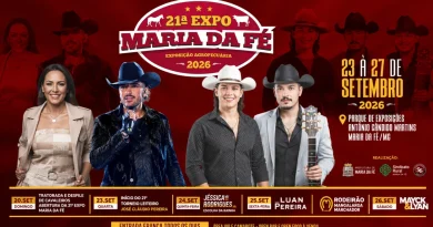 Expo Maria da Fé 2026 anuncia Luan Pereira, Jéssica Rodrigues e programação gratuita Expo Maria da Fé 2026