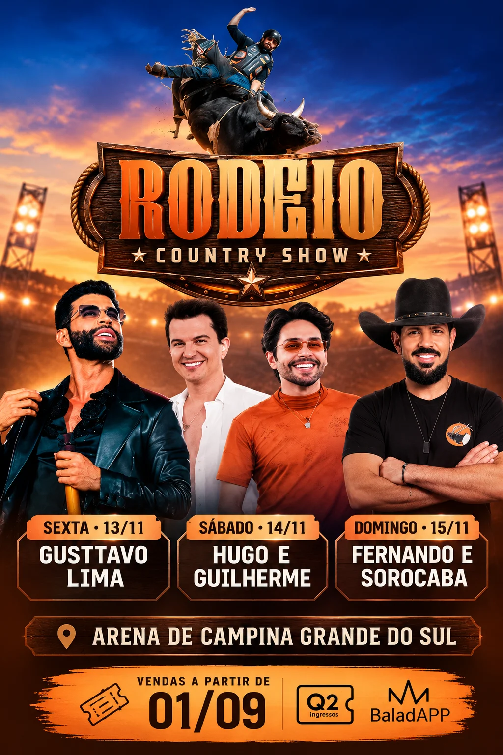 Programação Rodeio Country Show 2026