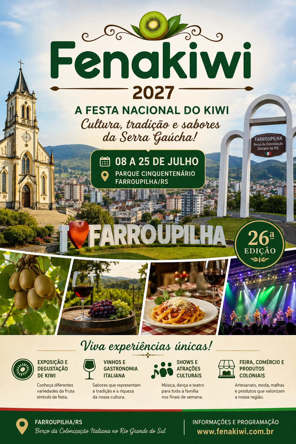Datas e atrações da Fenakiwi 2027