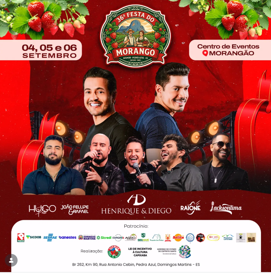 Festa do Morango 2026 (imagem: Divulgação)