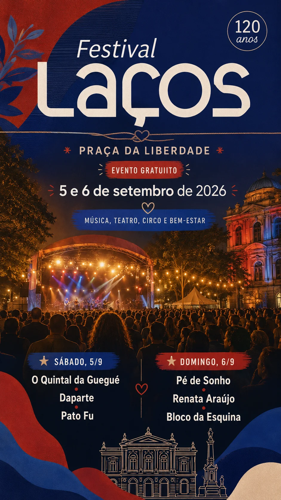Programação do Festival Laços em Belo Horizonte - 120 anos