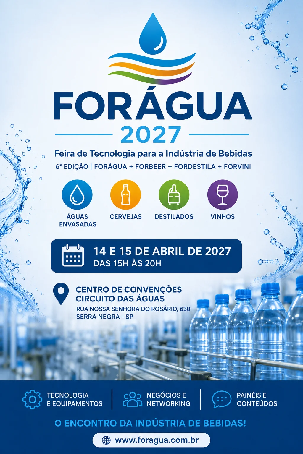 datas e atrações forágua 2027