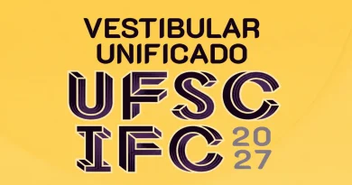 Inscrição Vestibular Unificado 2027 UFSC IFC