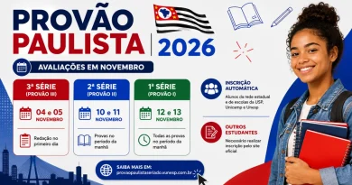 Calendário do Provão Paulista 2026 define provas de novembro e oferta de vagas Datas e vagas Provão Paulista 2026