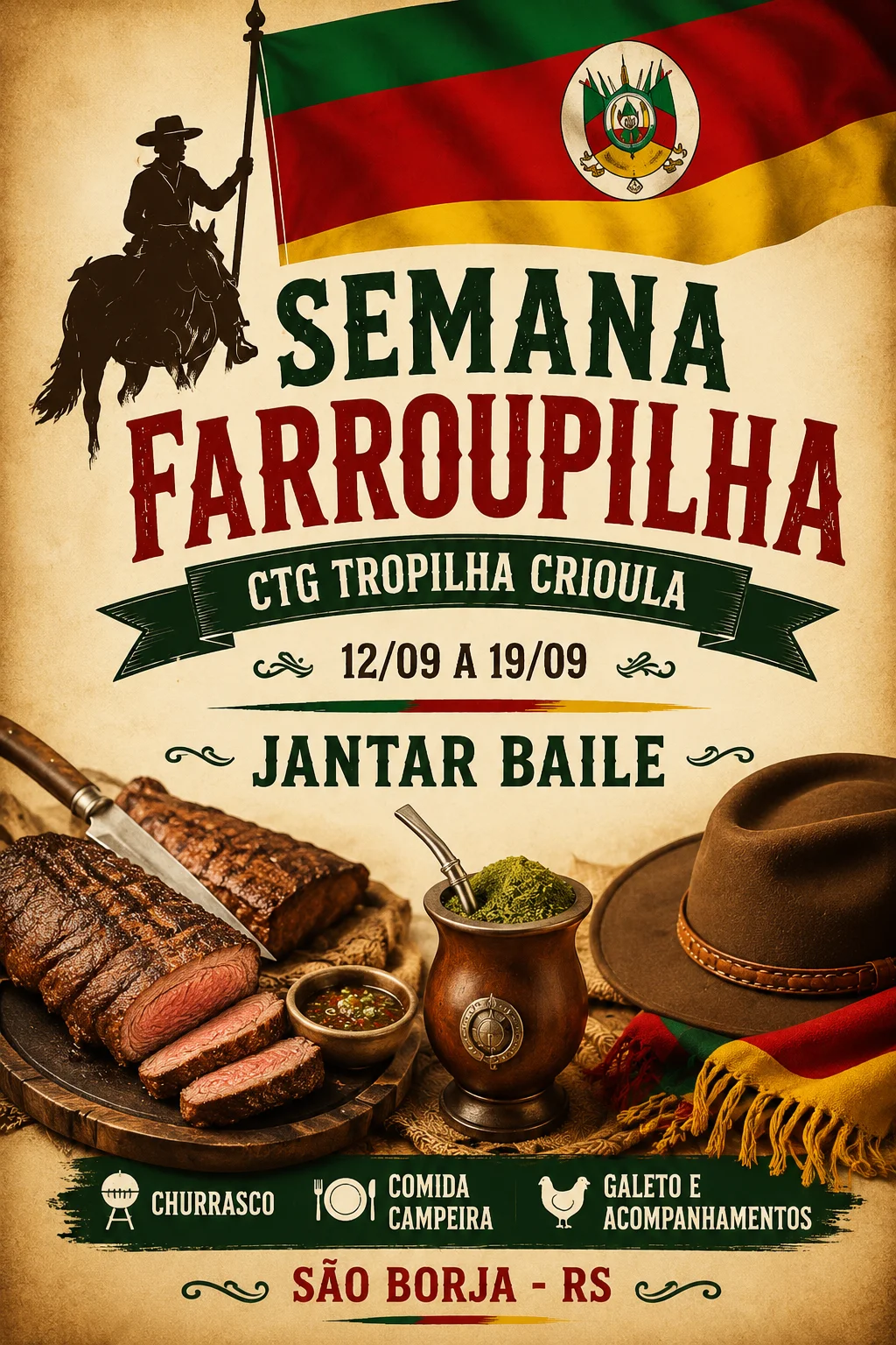 Atrações Semana Farroupilha 2026 São Borja