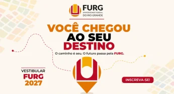FURG inicia inscrições do Vestibular 2027 para Rio Grande, SAP e São Lourenço