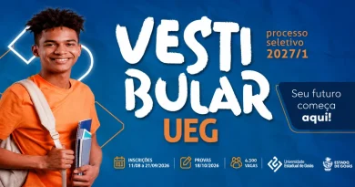 UEG abre edital do Vestibular 2027/1 com prova única, redação e 4.300 vagas Edital Vestibular UEG 2027