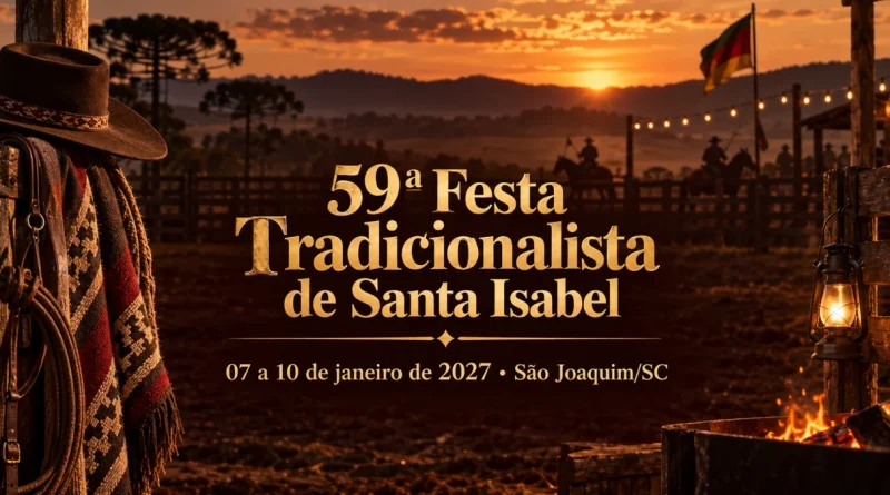 atrações festa tradicionalista de santa isabela 2027