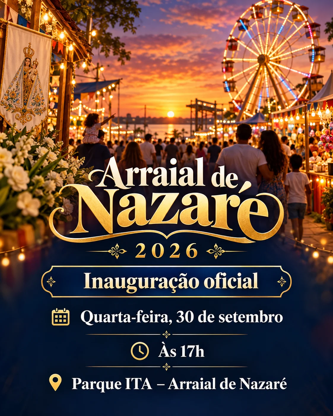 Arraial de Nazaré 2026 (Imagem IA)