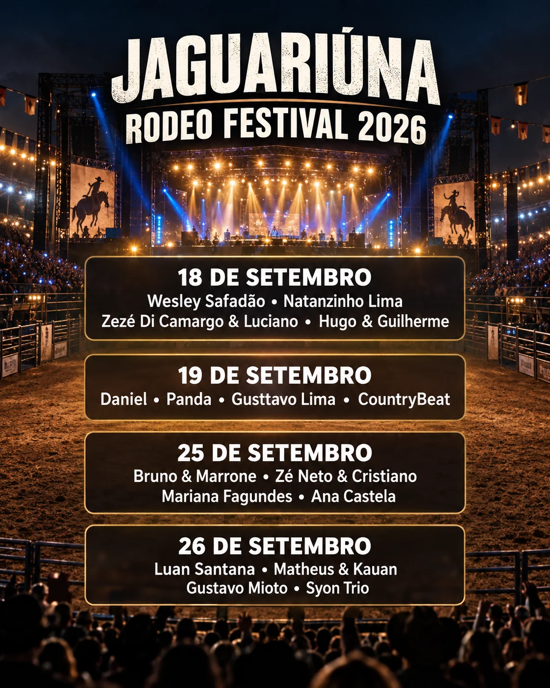 Jaguariúna Rodeo Festival 2026 (Imagem: IA)