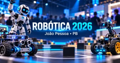 Robótica 2026 acontecerá em João Pessoa de 23 a 29 de novembro com visita gratuita informações robótica 2026