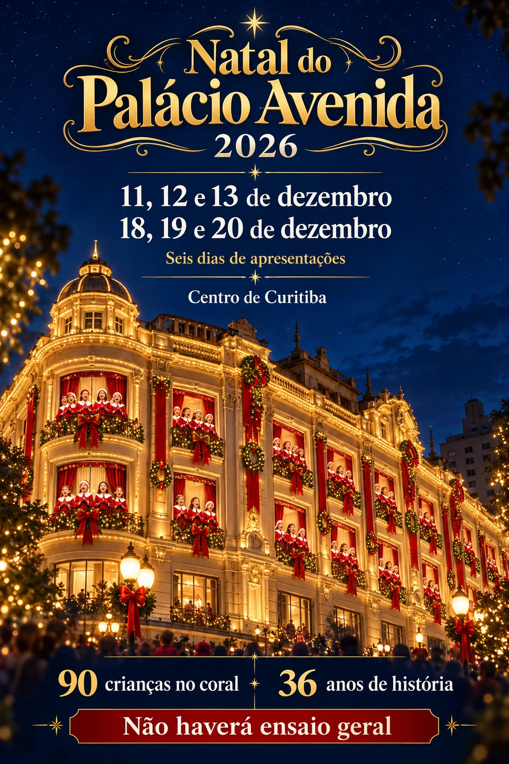 Natal do Palácio Avenida 2026 (Imagem IA)