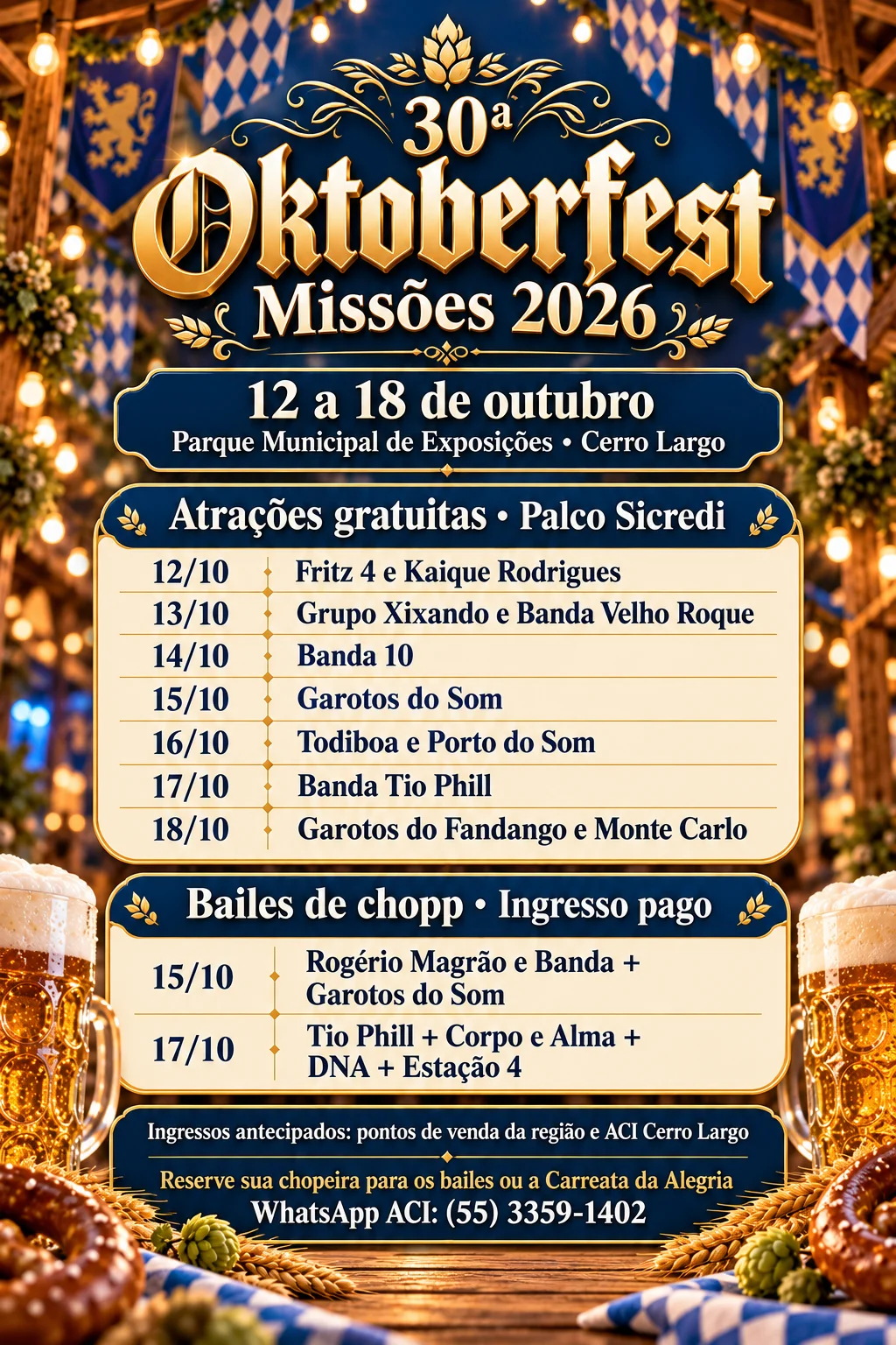 Oktoberfest Missões 2026 (Imagem IA)