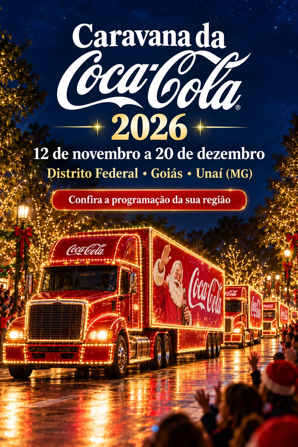 Caravana da Coca-Cola 2026 (Imagem IA)