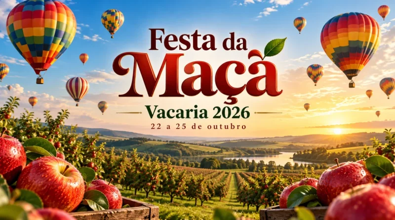 Festa da Maçã Vacaria 2026 (Imagem IA)