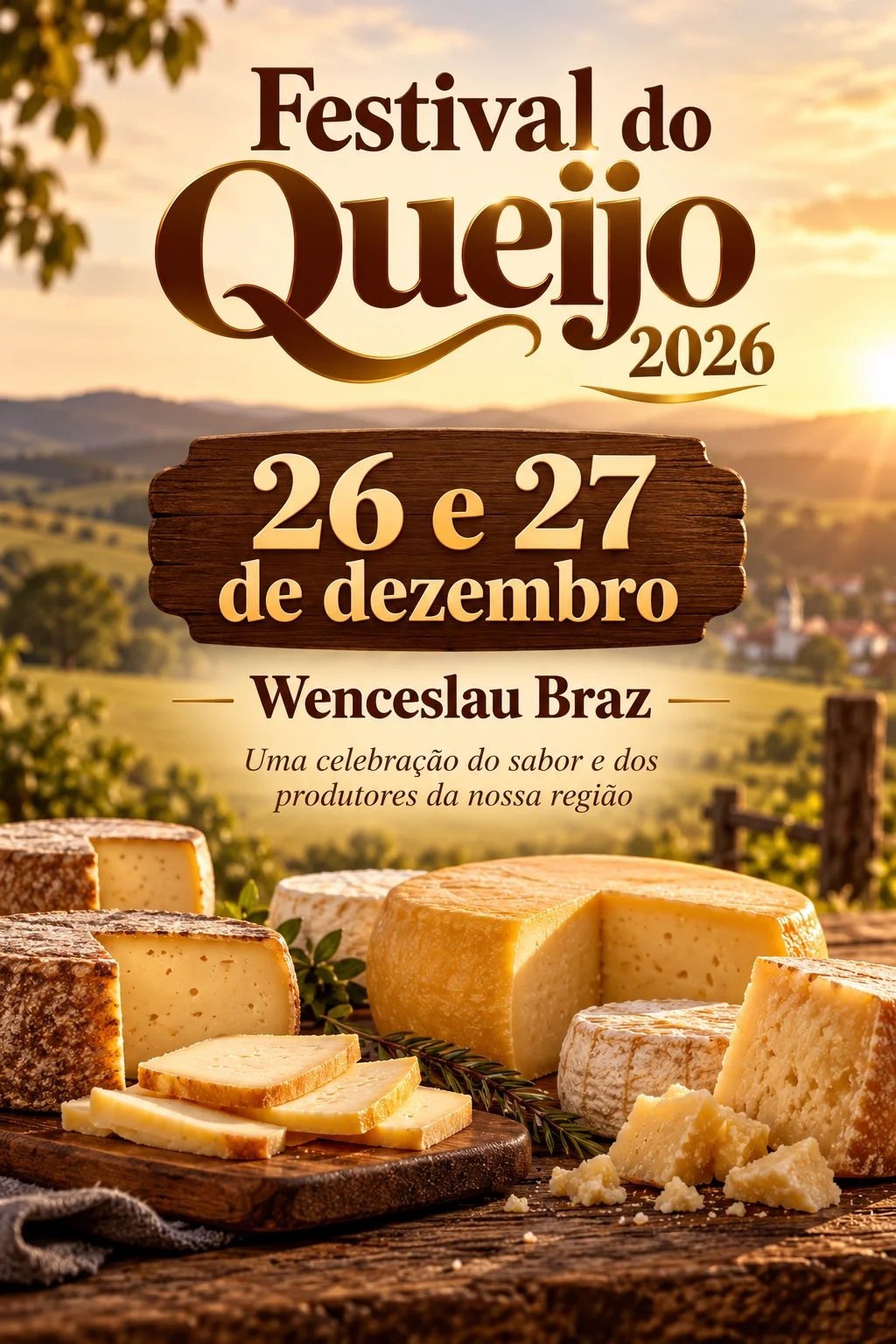 Festival do Queijo 2026 (Imagem IA)