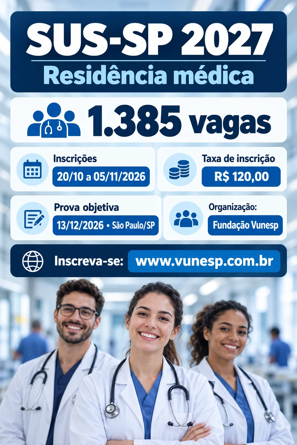 Residência Médica SUS SP 2027 (Imagem IA)