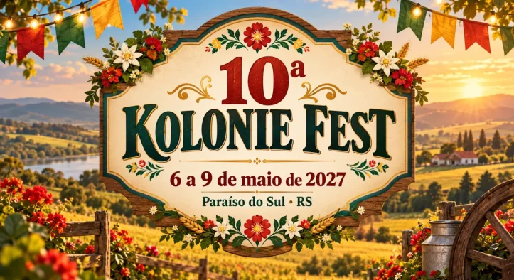 Kolonie Fest 2027: confira as datas da festa em Paraíso do Sul